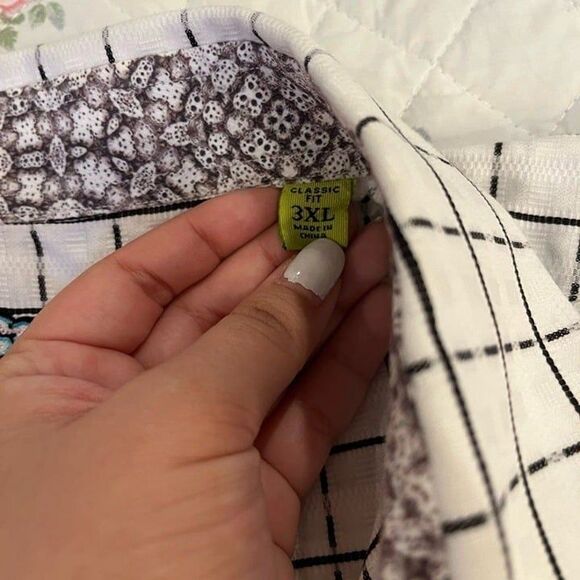 Robert Graham Full Chest Embroidery White Black Check Button Down size XXXL 3XL - Picture 4 of 12